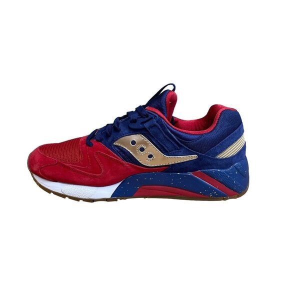 SAUCONY GRID 9000 SPARRING MENS SIZE 8.5 S70279-1 BLUE RED GOLD SNEAKER SHOE NEW - Picture 2 of 7
